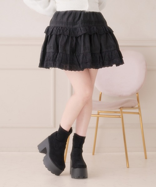 セール】コットンレースフリルスカート（スカート）｜Pal elfy（パル