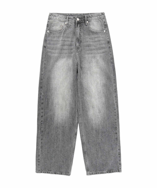 ACSHI(アクシ)の「ルーズウォッシュバルーンフィットワイドデニムパンツユニセックス(ブラックウォッシュ)(デニムパンツ・レディース・その他・S/M/L/XL/XS/XXL)」の6枚目の写真