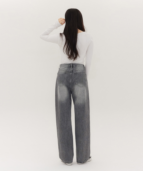 ACSHI(アクシ)の「ルーズウォッシュバルーンフィットワイドデニムパンツユニセックス(ブラックウォッシュ)(デニムパンツ・レディース・その他・S/M/L/XL/XS/XXL)」の11枚目の写真