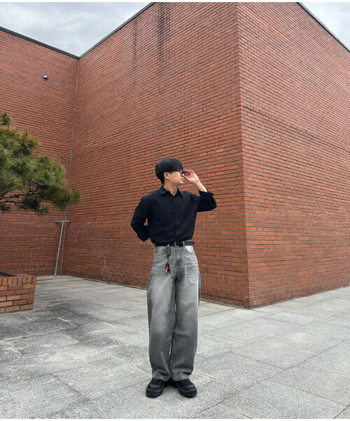 ACSHI(アクシ)の「ルーズウォッシュバルーンフィットワイドデニムパンツユニセックス(ブラックウォッシュ)(デニムパンツ・レディース・その他・S/M/L/XL/XS/XXL)」の16枚目の写真