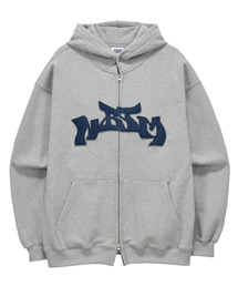 NOTHINGISBETTERTHANME（ナッシングイズベターザンミー）の「LOGO DENIM HOODIE ZIP-UP_melange grey（パーカー）」