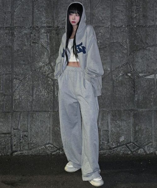 NOTHINGISBETTERTHANME(ナッシングイズベターザンミー)の「LOGO DENIM HOODIE ZIP-UP_melange grey(パーカー・メンズ・その他・M/L)」の3枚目の写真