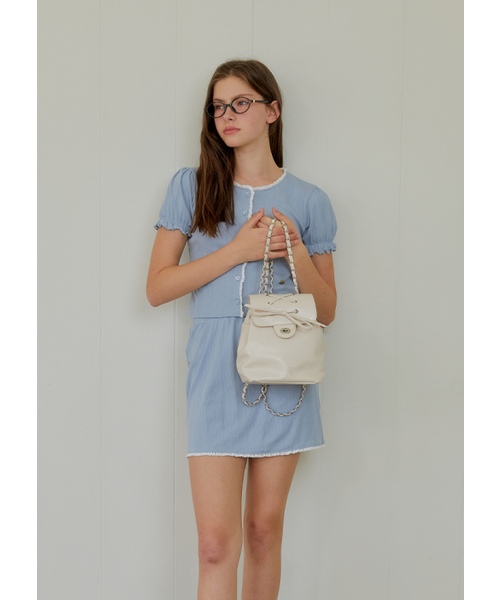 ANOETIC（アノエティック）の「ANC RIBBON CLASSIC BACKPACK_IVORY（バックパック/リュック・レディース・アイボリー・FREE）」の3枚目の写真