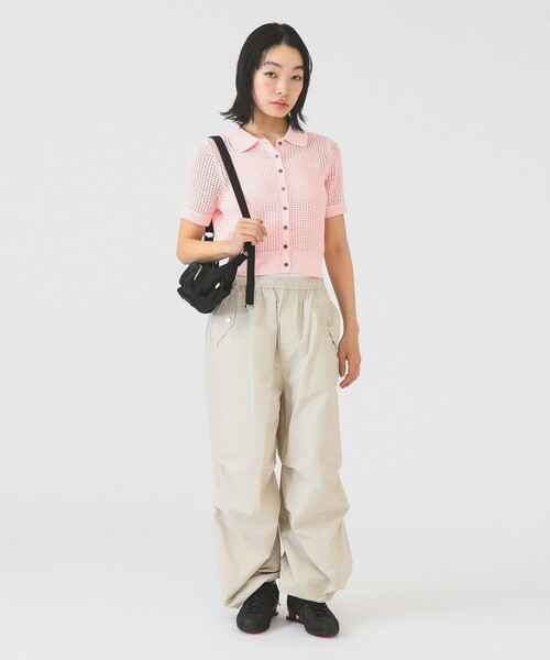 Ray BEAMS（レイビームス）の「ニータック パラシュート パンツ（その他パンツ・レディース・ホワイト系その他6/ブラック・0/1）」の3枚目の写真