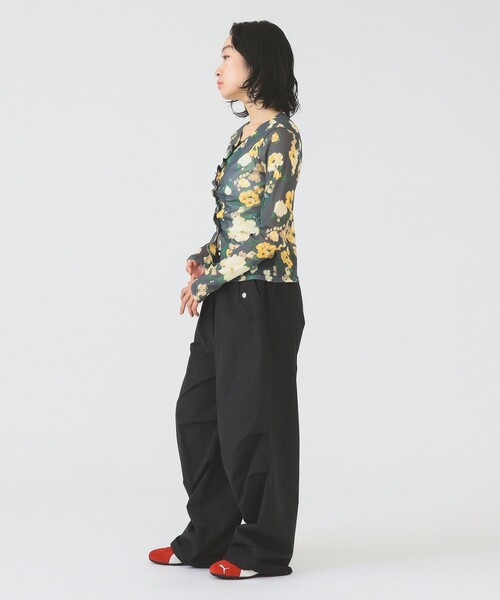 Ray BEAMS（レイビームス）の「ニータック パラシュート パンツ（その他パンツ・レディース・ホワイト系その他6/ブラック・0/1）」の8枚目の写真