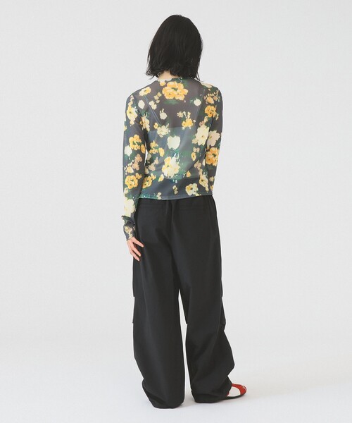 Ray BEAMS（レイビームス）の「ニータック パラシュート パンツ（その他パンツ・レディース・ホワイト系その他6/ブラック・0/1）」の9枚目の写真