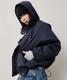 マウンテンパーカー（ブルー・ネイビー/青色系・無地）ファッション