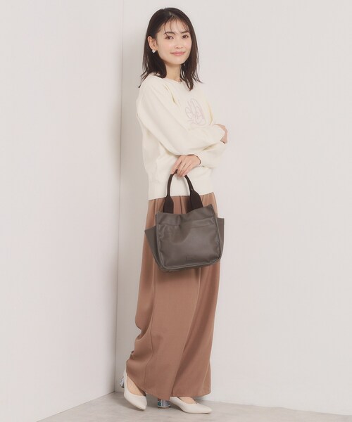 ITS'DEMO（イッツデモ）の「合皮サイドポケットミニトート（ハンドバッグ・レディース・ブロンズ/ブラック/ナチュラル・00）」の7枚目の写真