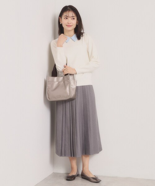 ITS'DEMO（イッツデモ）の「合皮サイドポケットミニトート（ハンドバッグ・レディース・ブロンズ/ブラック/ナチュラル・00）」の9枚目の写真