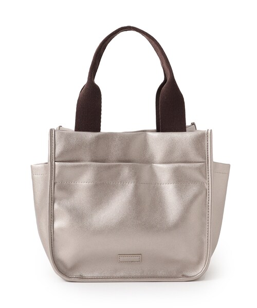 ITS'DEMO（イッツデモ）の「合皮サイドポケットミニトート（ハンドバッグ・レディース・ブロンズ/ブラック/ナチュラル・00）」の12枚目の写真