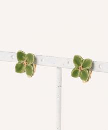 irodori/小さな花のearring（オリーブグリーン）