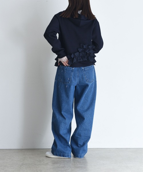 Eimee Law(エイミーロウ)の「アルファベットエンブロ デニムパンツ(デニムパンツ・レディース・ライトブルー/ブルー・FREE)」の9枚目の写真
