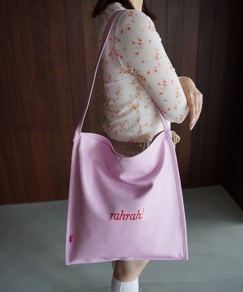 SANSeLF(サンセルフ)の「【SANSeLF】ニュアンスレザートートバッグ saa26s013(トートバッグ・レディース・ブラック/ピンク/ブラウン・FREE)」の16枚目の写真