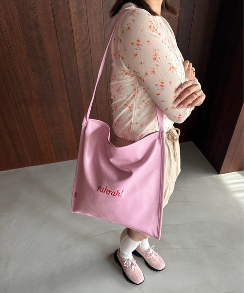 SANSeLF(サンセルフ)の「【SANSeLF】ニュアンスレザートートバッグ saa26s013(トートバッグ・レディース・ブラック/ピンク/ブラウン・FREE)」の21枚目の写真