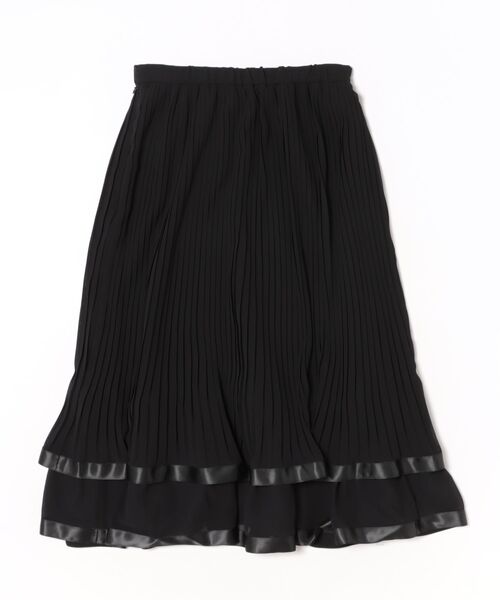 STRAWBERRY-FIELDS（ストロベリーフィールズ）の「ジョーゼット_プリーツティアードスカート（スカート・レディース・ホワイト×ブラック/ブラック・2）」の13枚目の写真