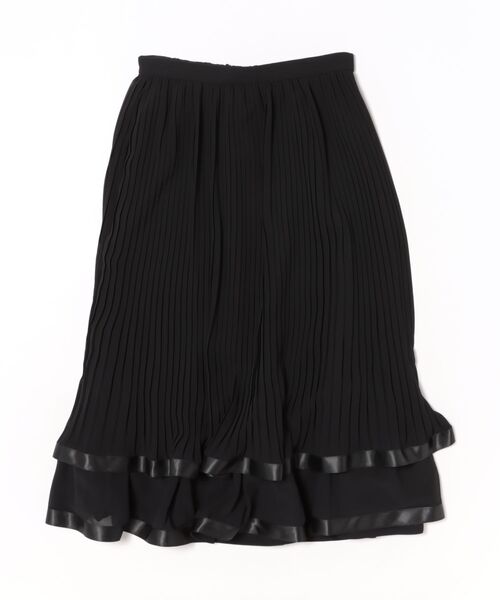 STRAWBERRY-FIELDS（ストロベリーフィールズ）の「ジョーゼット_プリーツティアードスカート（スカート・レディース・ホワイト×ブラック/ブラック・2）」の12枚目の写真