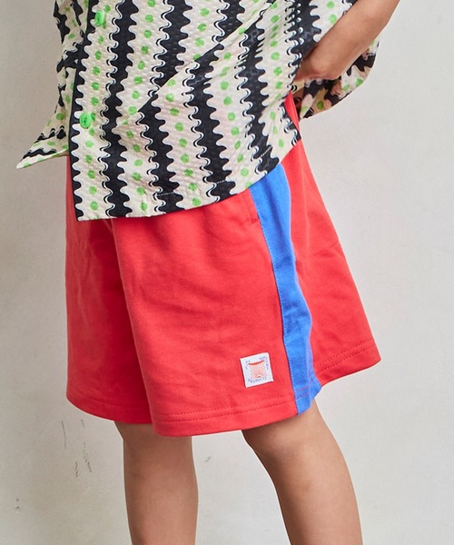 キッズのその他パンツ（レッド/赤色系・ライン柄）ファッション通販