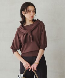 green label relaxing（グリーンレーベルリラクシング）の「HIYOKE フォルム スリーブ プルオーバー ニット（ニット/セーター）」