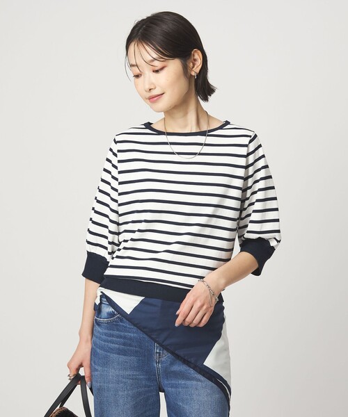 green label relaxing（グリーンレーベルリラクシング）の「HIYOKE フォルム スリーブ プルオーバー ニット（ニット/セーター・レディース・ホワイト/ダークブラウン/レッド/ネイビー/その他1/ケリーグリーン・FREE）」の6枚目の写真