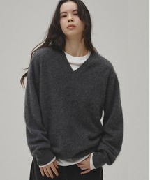 Woolcashmere Vneck Knit