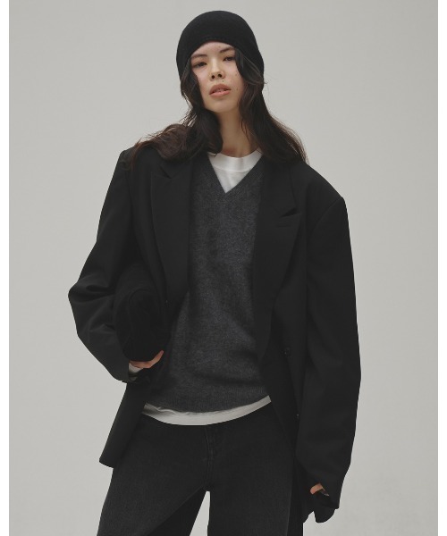 TODAYFUL（トゥデイフル）の「Woolcashmere Vneck Knit（ニット/セーター・レディース・ブラウン/チャコールグレー/ブラック・FREE）」の15枚目の写真