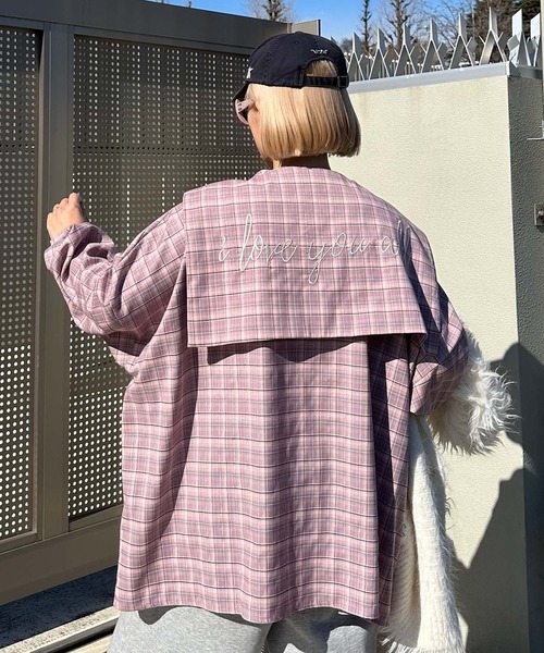 Alley Tokyo(アリートーキョー)の「【リバイバル】メッセージセーラーシャツ(シャツ/ブラウス・レディース・ネイビー/サックスブルー系/ピンク系/オフホワイト/グレー系・FREE)」の6枚目の写真