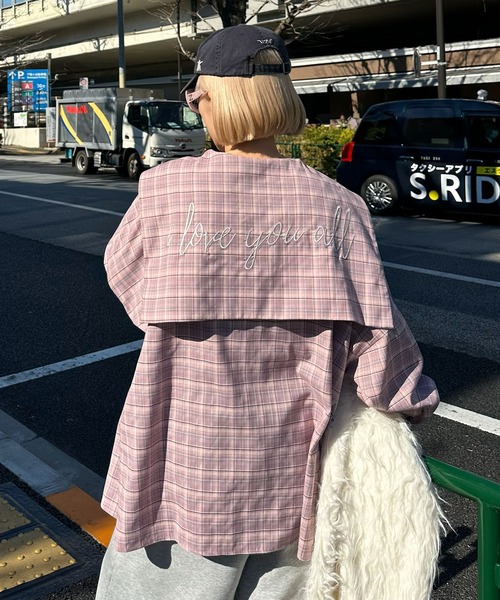 Alley Tokyo(アリートーキョー)の「【リバイバル】メッセージセーラーシャツ(シャツ/ブラウス・レディース・ネイビー/サックスブルー系/ピンク系/オフホワイト/グレー系・FREE)」の9枚目の写真