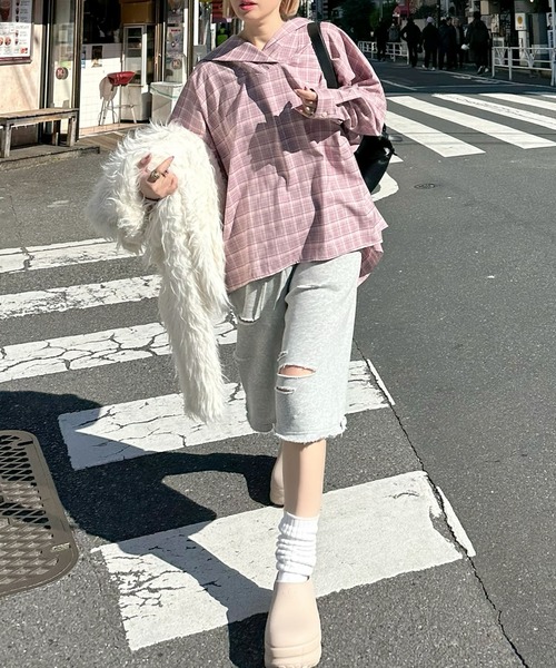 Alley Tokyo(アリートーキョー)の「【リバイバル】メッセージセーラーシャツ(シャツ/ブラウス・レディース・ネイビー/サックスブルー系/ピンク系/オフホワイト/グレー系・FREE)」の12枚目の写真