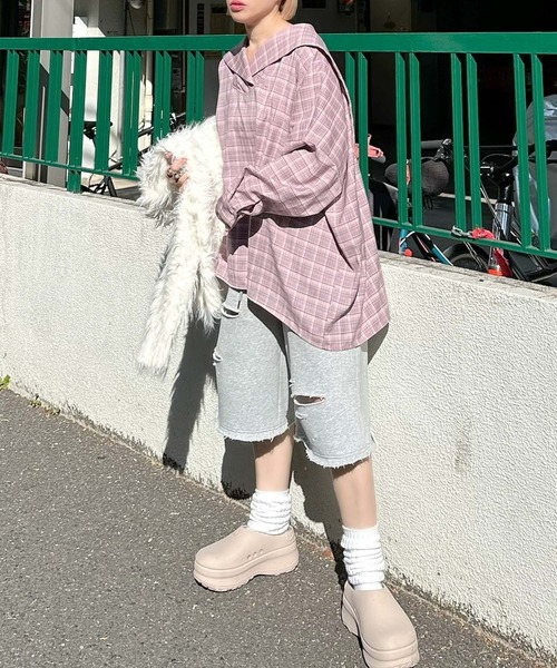 Alley Tokyo(アリートーキョー)の「【リバイバル】メッセージセーラーシャツ(シャツ/ブラウス・レディース・ネイビー/サックスブルー系/ピンク系/オフホワイト/グレー系・FREE)」の15枚目の写真