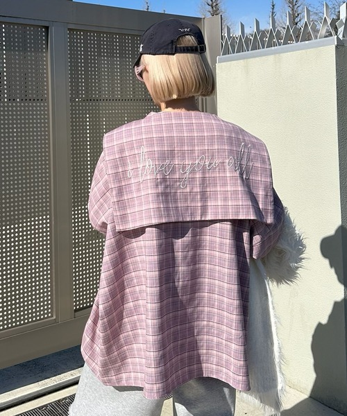 Alley Tokyo(アリートーキョー)の「【リバイバル】メッセージセーラーシャツ(シャツ/ブラウス・レディース・ネイビー/サックスブルー系/ピンク系/オフホワイト/グレー系・FREE)」の19枚目の写真