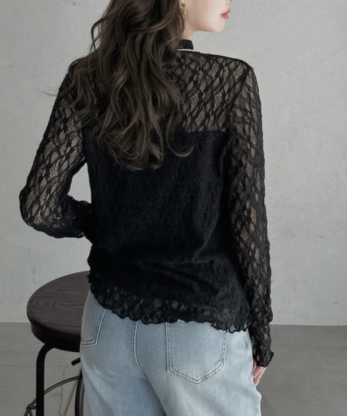 TREOVER(トレオーバー)の「デイリーからお呼ばれシーンまで活躍 プチハイネックレーストップス(Tシャツ/カットソー・レディース・ブラック/オフホワイト/グレー・FREE)」の22枚目の写真