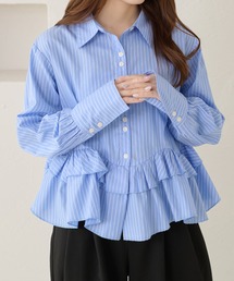 apres jour clair（アプレジュールクレア）の「【apres jour clair】フリルデザインシャツ（シャツ/ブラウス）」