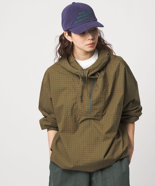 CITEN(シテン)の「<CITEN>チェックシャツフーディー(シャツ/ブラウス・メンズ・オリーブ/ライトグレー・M/L)」の3枚目の写真