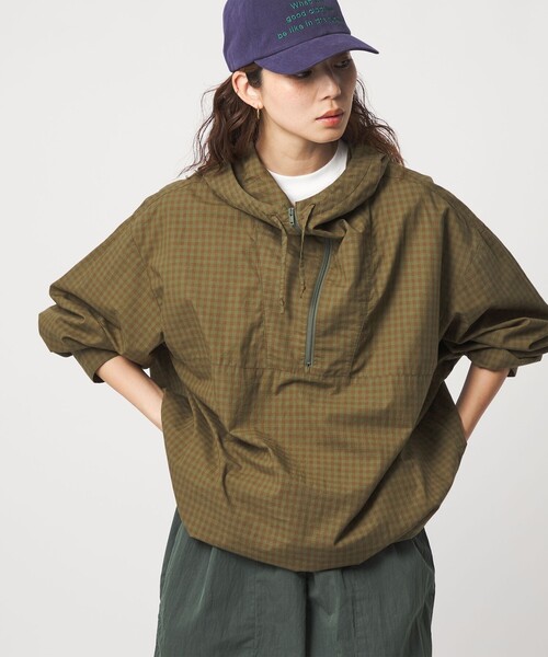 CITEN(シテン)の「<CITEN>チェックシャツフーディー(シャツ/ブラウス・メンズ・オリーブ/ライトグレー・M/L)」の4枚目の写真