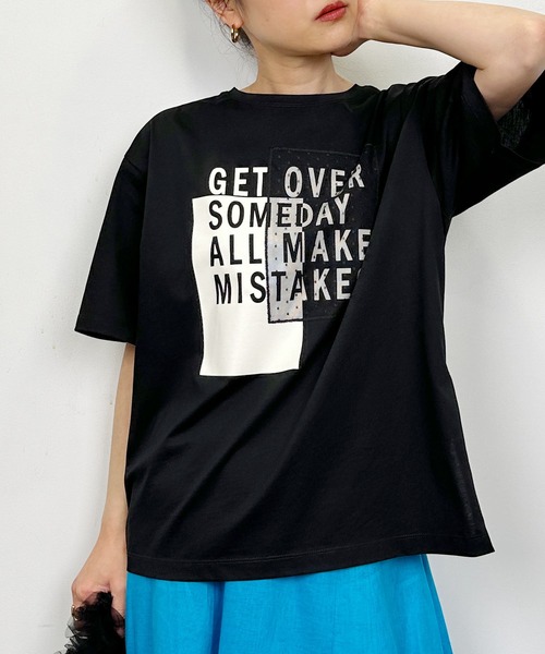 LUGIVA(ルギヴァ)の「サイドファスナーロゴプリントTシャツ(Tシャツ/カットソー・レディース・オフホワイト/ブラック/チャコールグレー・M)」の10枚目の写真