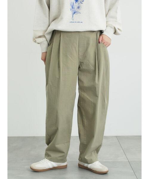 Samansa Mos2(サマンサ モスモス)の「ツータックカーブパンツ(その他パンツ・レディース・カーキ/ブラック/オフホワイト/ピンク・L/M)」の3枚目の写真