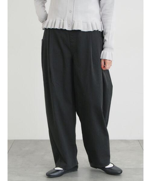 Samansa Mos2(サマンサ モスモス)の「ツータックカーブパンツ(その他パンツ・レディース・カーキ/ブラック/オフホワイト/ピンク・L/M)」の1枚目の写真