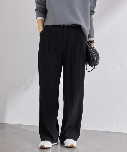 IENA(イエナ)の「《追加》ウォッシャブル ジョーゼットスラックス(スラックス・レディース・ブラック・38/36/34/40)」の5枚目の写真