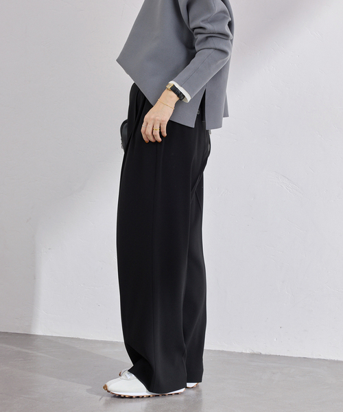 IENA(イエナ)の「《追加》ウォッシャブル ジョーゼットスラックス(スラックス・レディース・ブラック・38/36/34/40)」の6枚目の写真