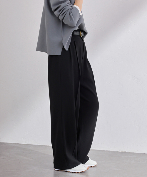 IENA(イエナ)の「《追加》ウォッシャブル ジョーゼットスラックス(スラックス・レディース・ブラック・38/36/34/40)」の7枚目の写真