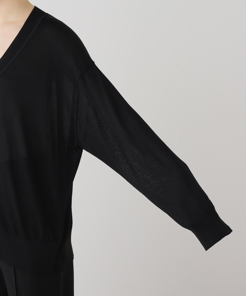 AP STUDIO（エーピーストゥディオ）の「ライトディープVネックニット（ニット/セーター・レディース・ブラック/キャメル・FREE）」の17枚目の写真