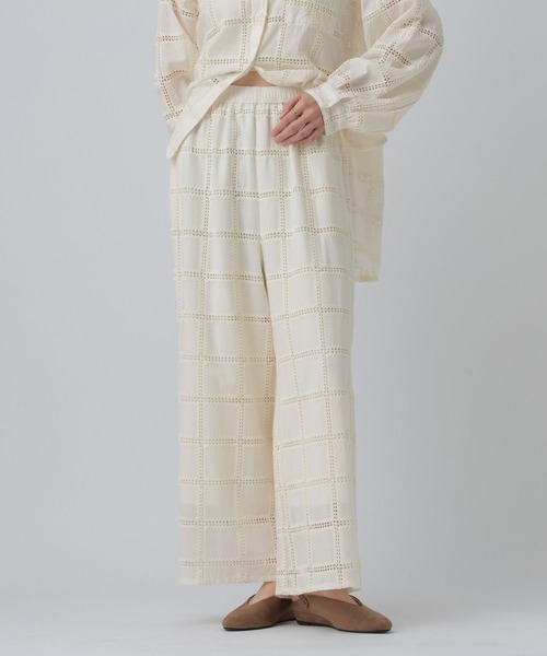 LEPSIM（レプシィム）の「スクエアレースパンツ　637625（その他パンツ・レディース・ブラック/アイボリー・FREE）」の9枚目の写真