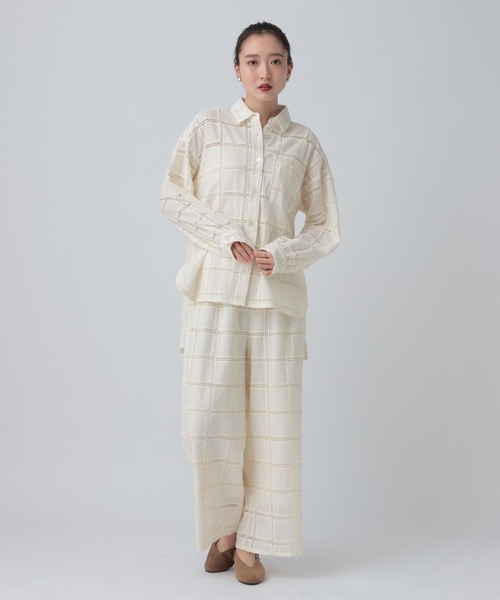 LEPSIM（レプシィム）の「スクエアレースパンツ　637625（その他パンツ・レディース・ブラック/アイボリー・FREE）」の11枚目の写真