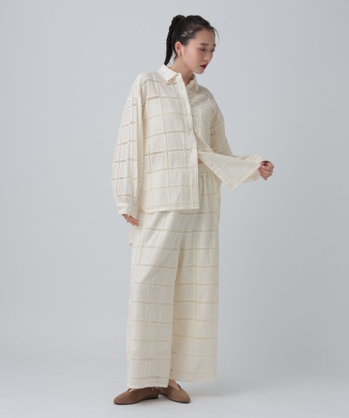 LEPSIM（レプシィム）の「スクエアレースパンツ　637625（その他パンツ・レディース・ブラック/アイボリー・FREE）」の12枚目の写真