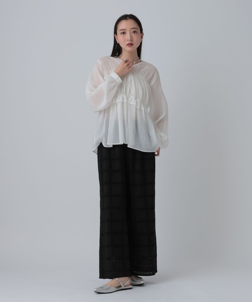 LEPSIM（レプシィム）の「スクエアレースパンツ　637625（その他パンツ・レディース・ブラック/アイボリー・FREE）」の17枚目の写真