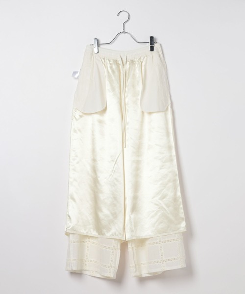 LEPSIM（レプシィム）の「スクエアレースパンツ　637625（その他パンツ・レディース・ブラック/アイボリー・FREE）」の5枚目の写真