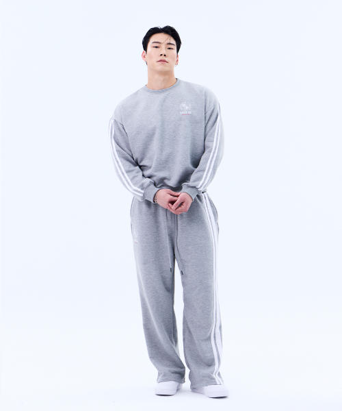 MIHAK（ミハク）の「アイビーリーグトラックラインスウェットシャツ(GRAY)（スウェット・メンズ・その他・1/2/3）」の2枚目の写真