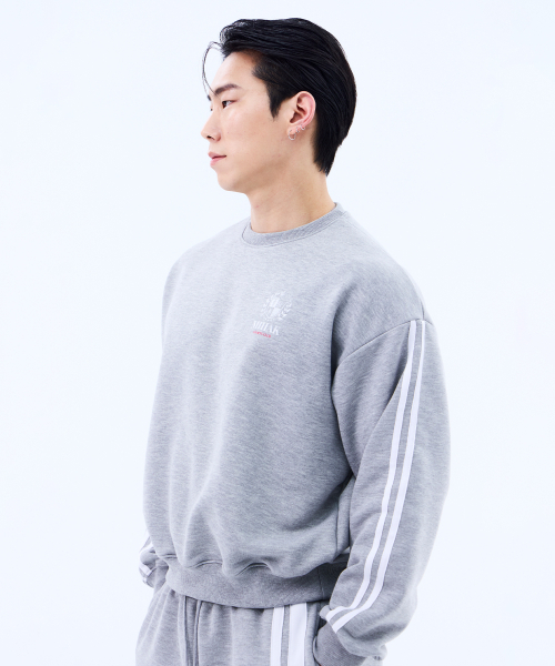MIHAK（ミハク）の「アイビーリーグトラックラインスウェットシャツ(GRAY)（スウェット・メンズ・その他・1/2/3）」の6枚目の写真