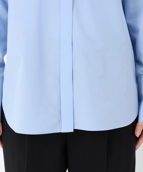 STRAWBERRY-FIELDS（ストロベリーフィールズ）の「シルキーブロード_レースボウタイ取り外しシャツ（シャツ/ブラウス・レディース・オフホワイト/サックスブルー・2）」の9枚目の写真