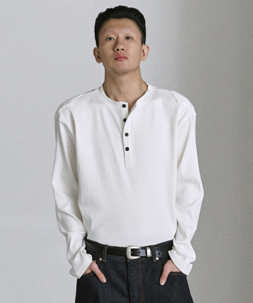 P.IN.O(ピインオ)の「ソフトウェスタンリブロングスリーブ - アイボリー(Tシャツ/カットソー・メンズ・その他・MEDIUM/LARGE)」の1枚目の写真